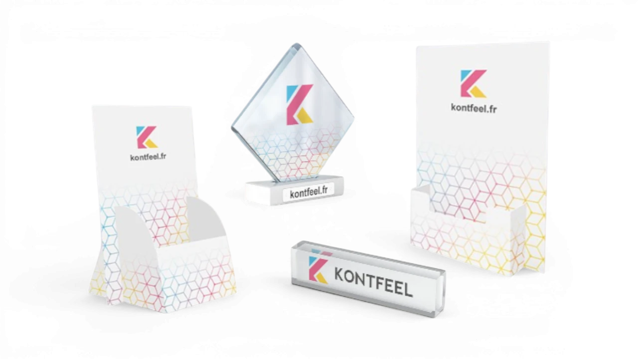 Signalétique d’accueil pour comptoir