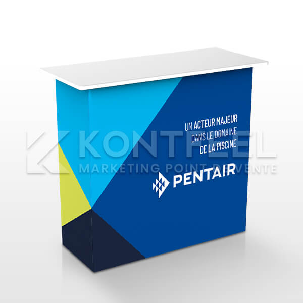 Comptoir parapluie en textile Pentair, rendu 3D