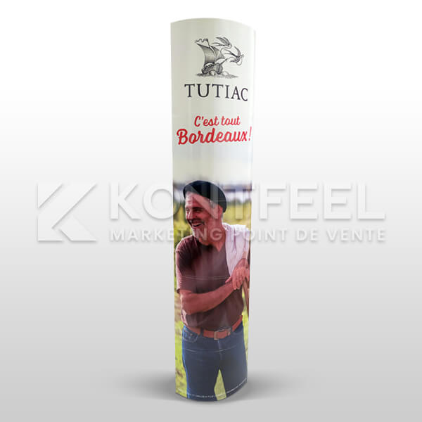 Totem carton elliptique montage auto