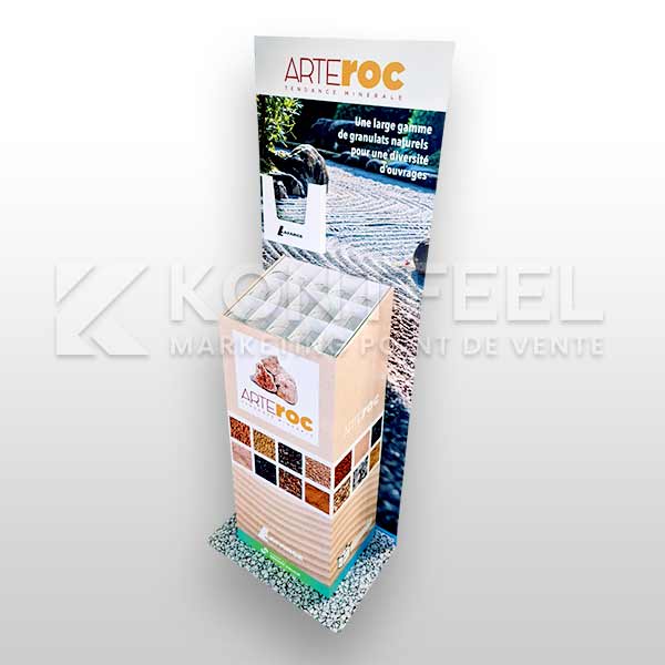 display sol echantillons carton