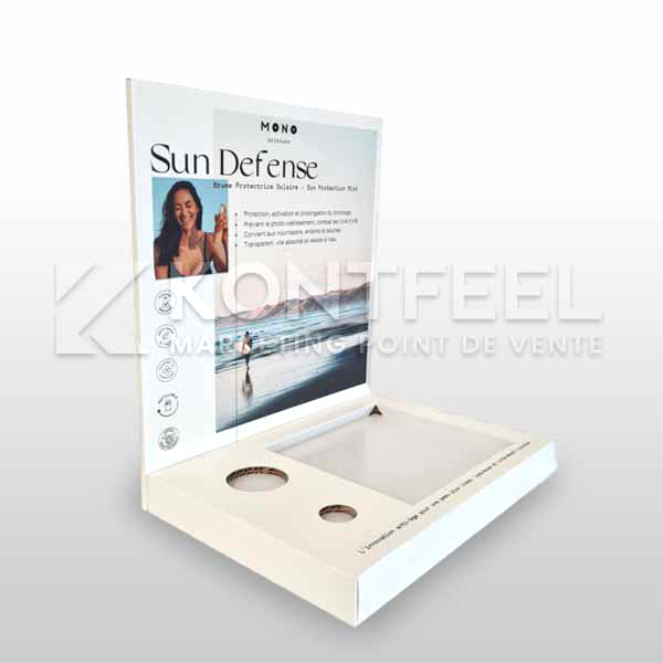 presentoir carton empreintes sur mesure