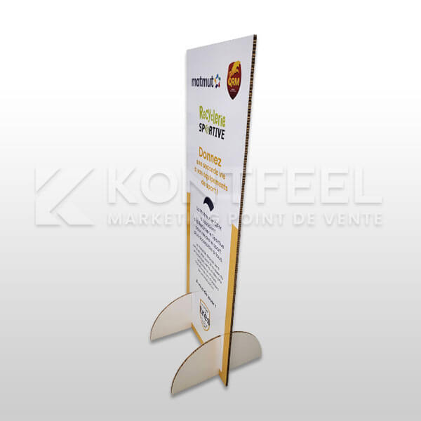 totem carton alveolaire