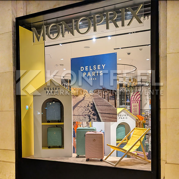 PLV Vitrine sur les Champs-elysees